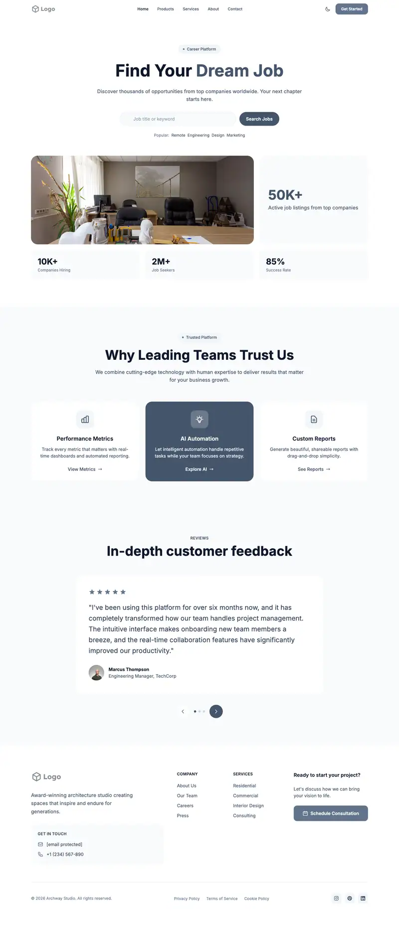 Mediation Services website template preview