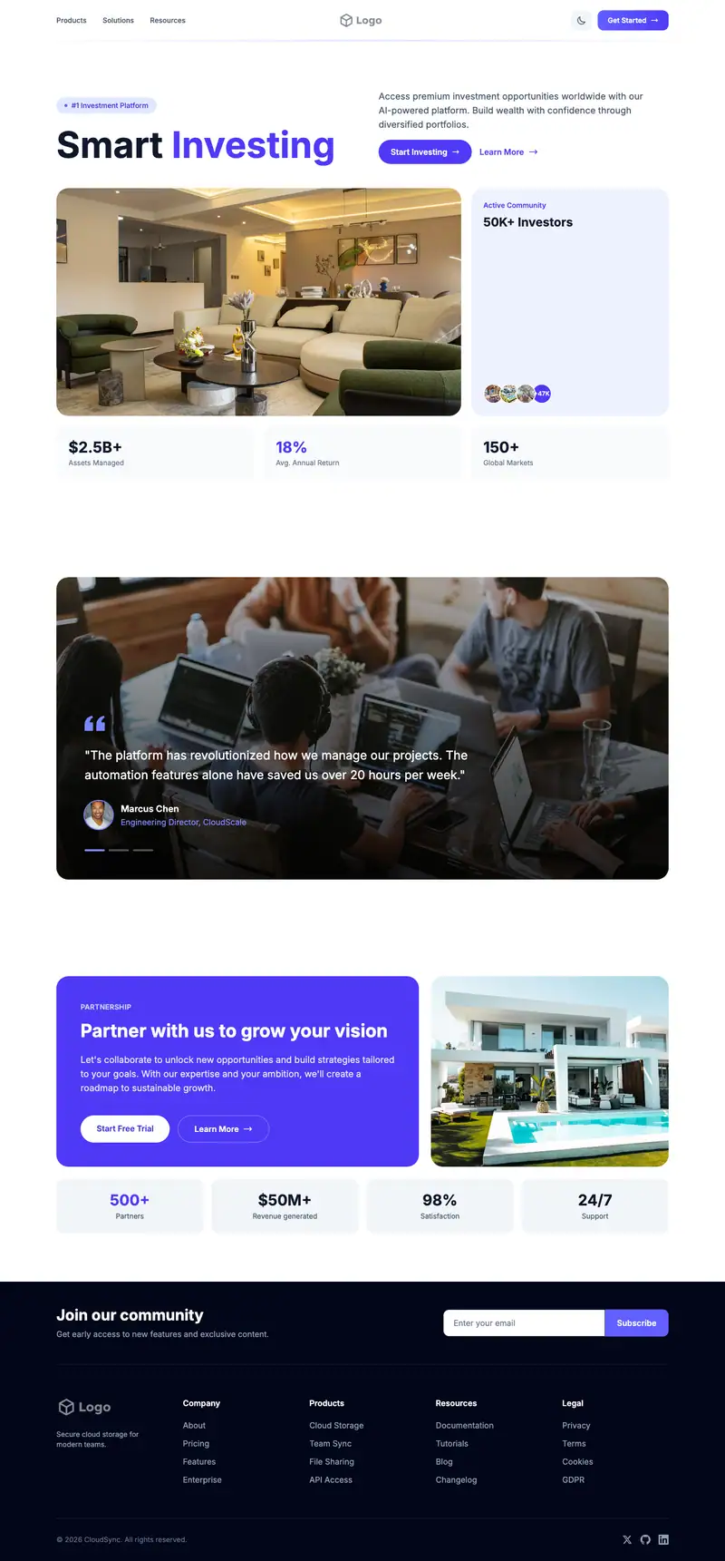 Individual Realtor website template preview
