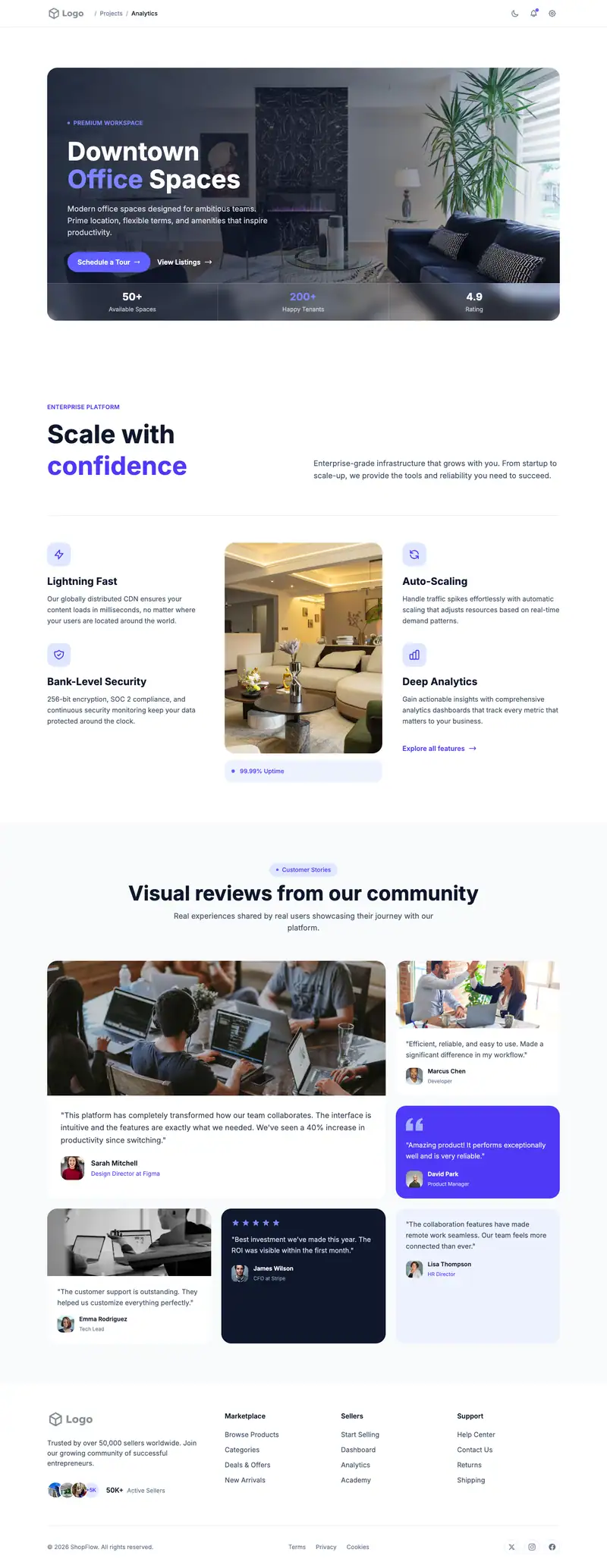 Luxury Real Estate website template preview