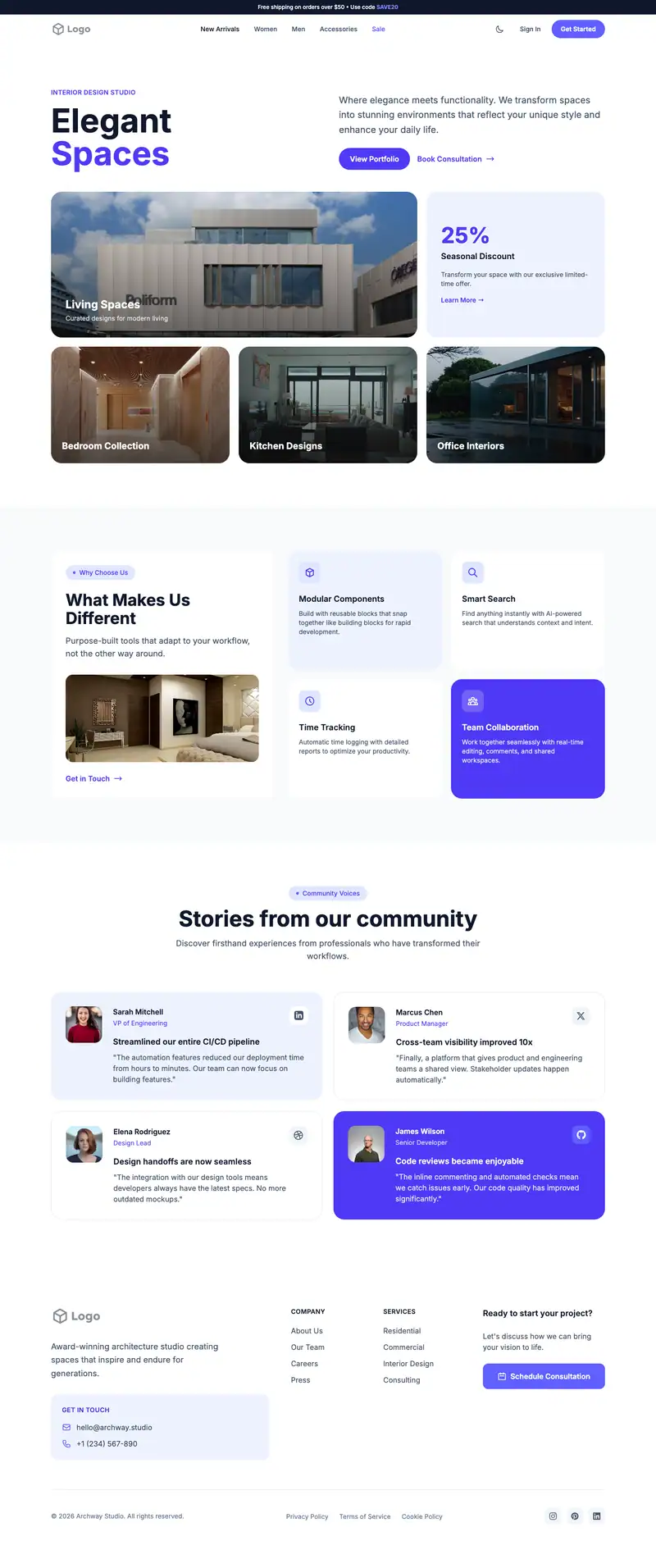 Commercial Real Estate website template preview