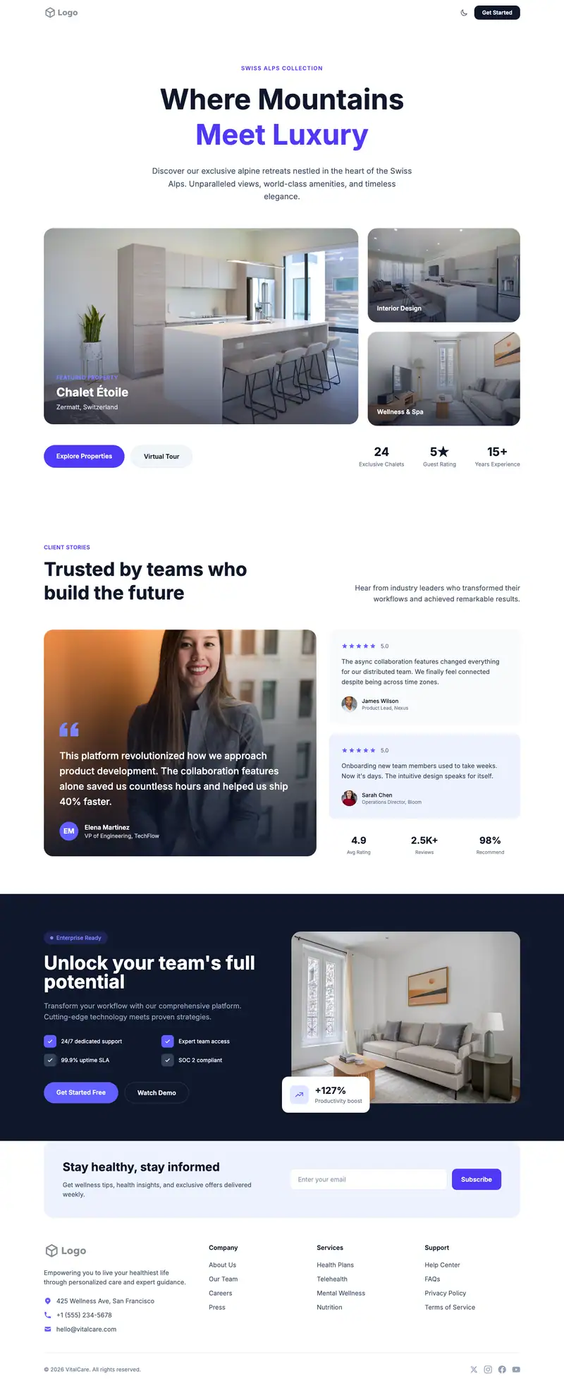 Condo Sales website template preview
