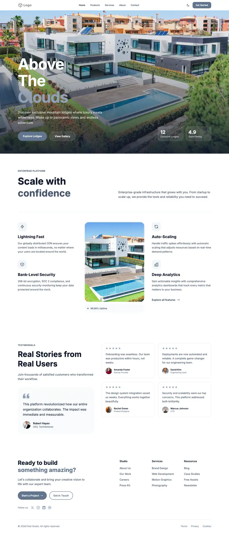 Land Broker website template preview