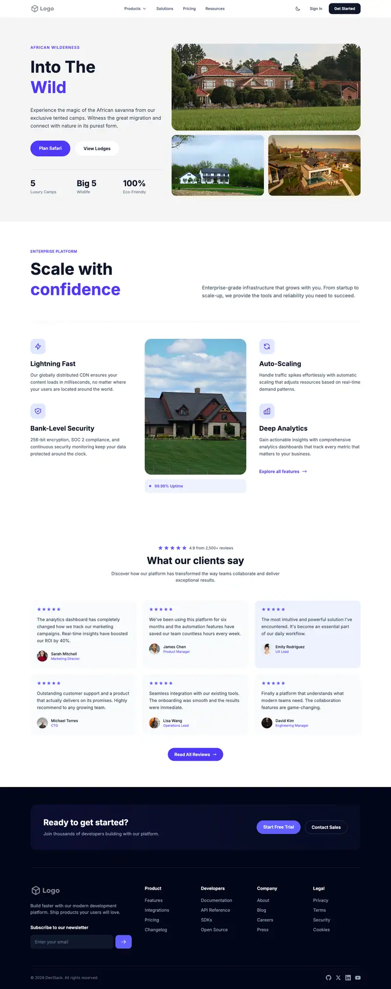 Farm Ranch website template preview