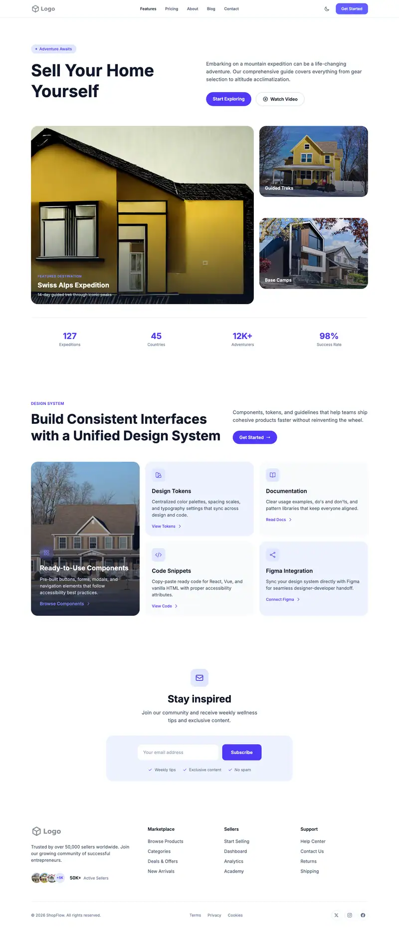 For Sale by Owner website template preview