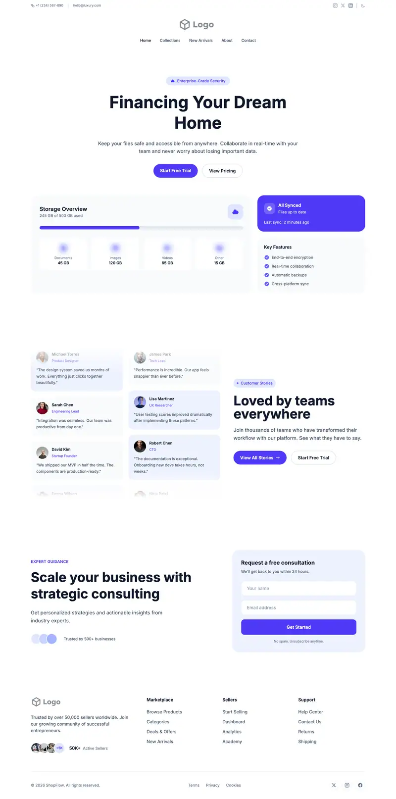Mortgage Lender website template preview