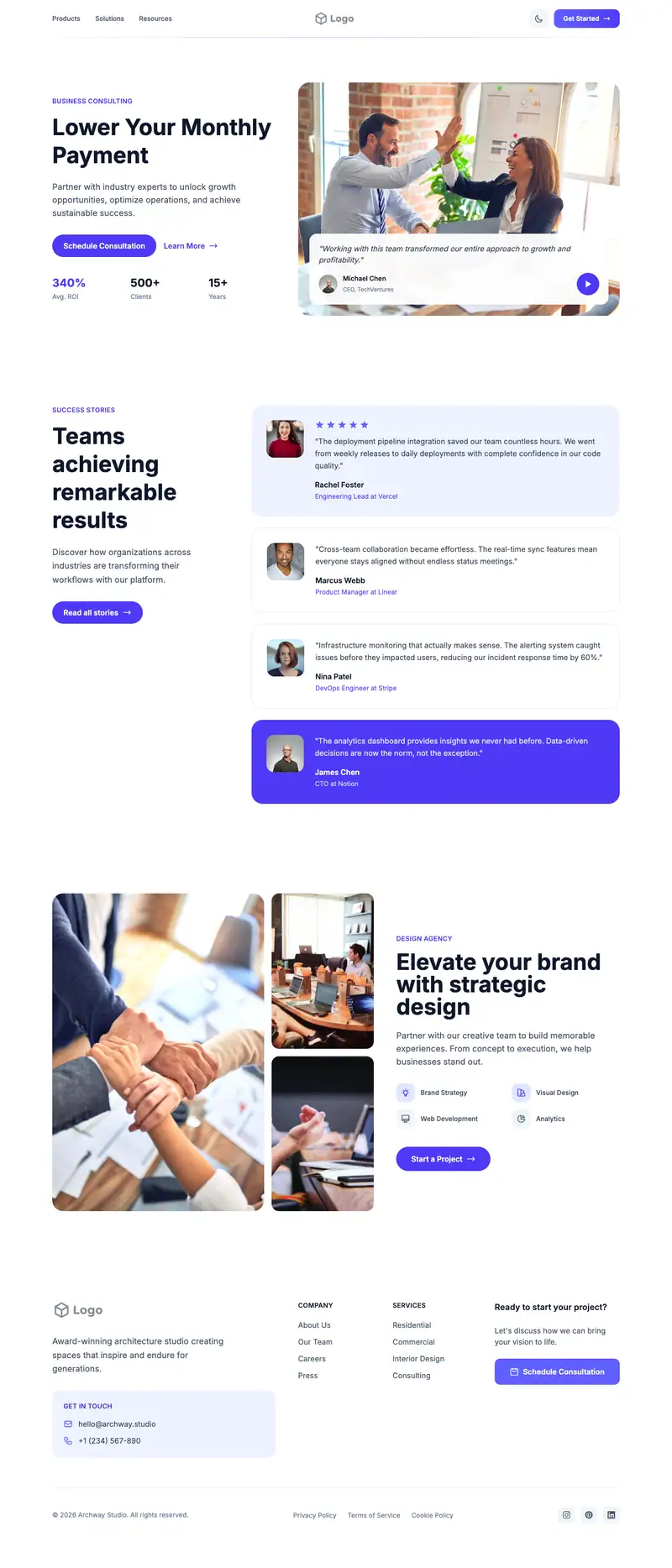 Refinance Specialist website template preview