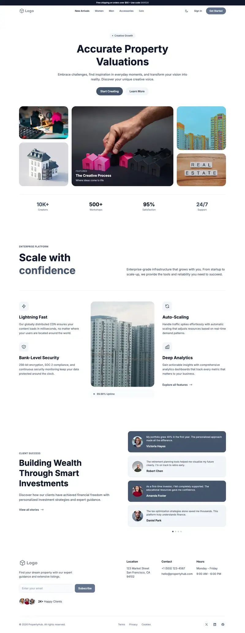 Real Estate Appraisal website template preview