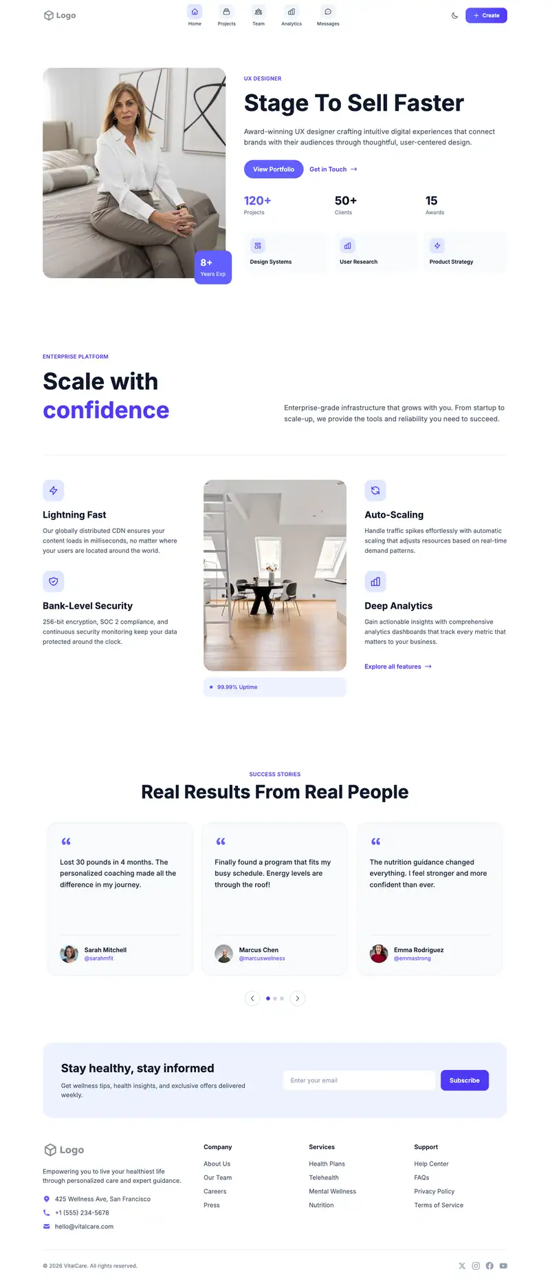 Home Staging website template preview
