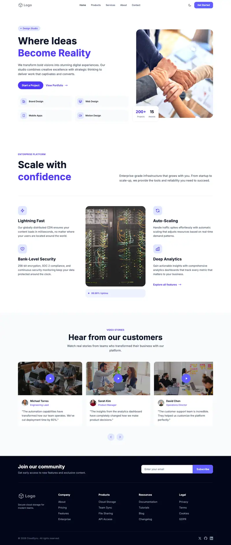 Residential Interior Design website template preview