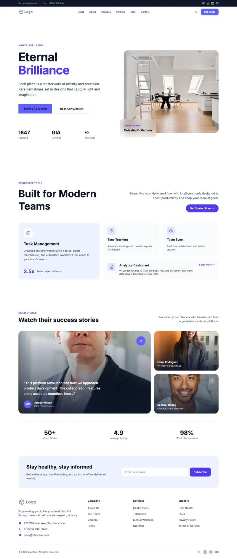 Home Remodeling website template preview