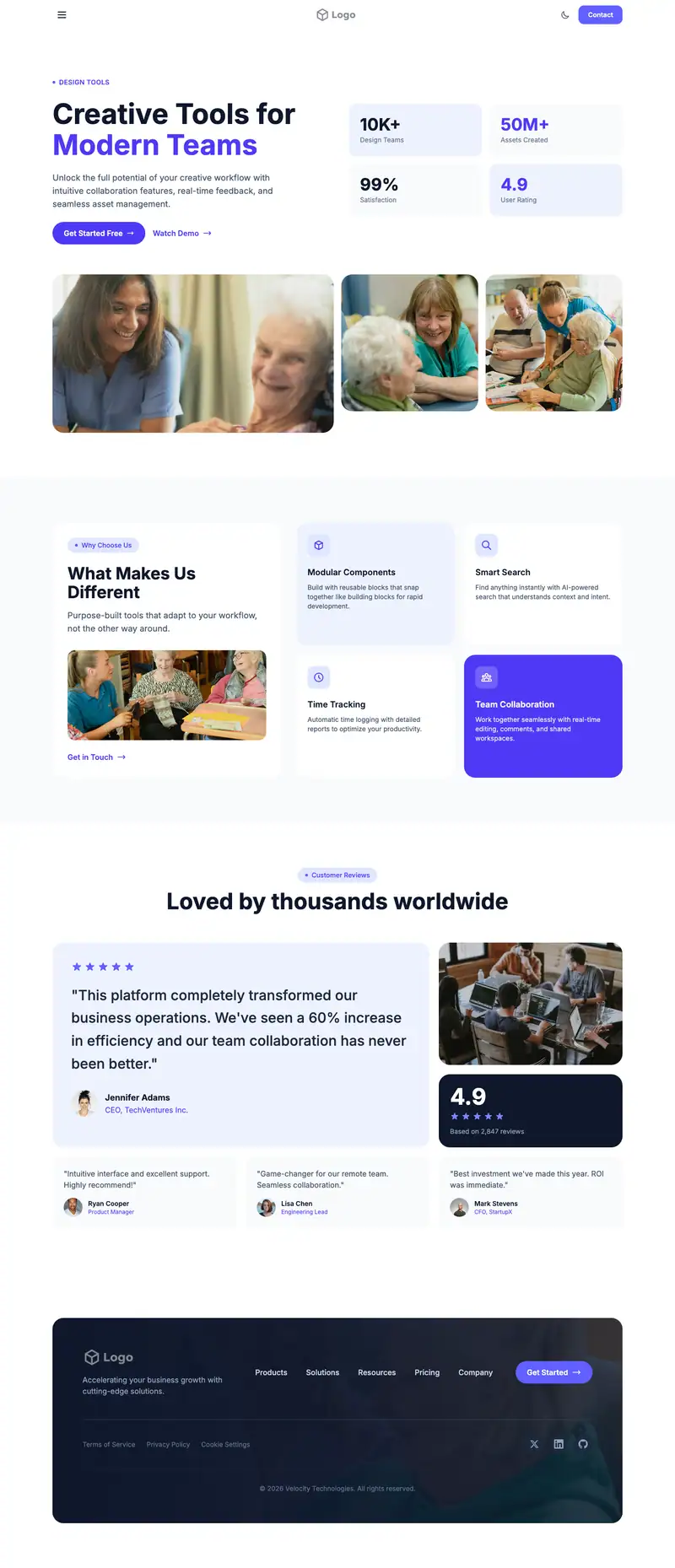 Nursing Home website template preview