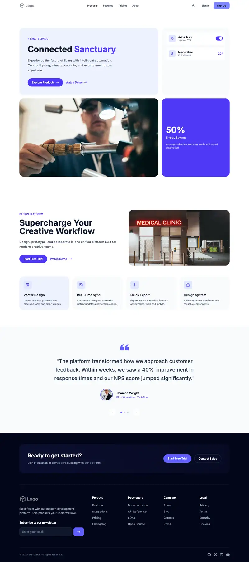 Companion Care website template preview