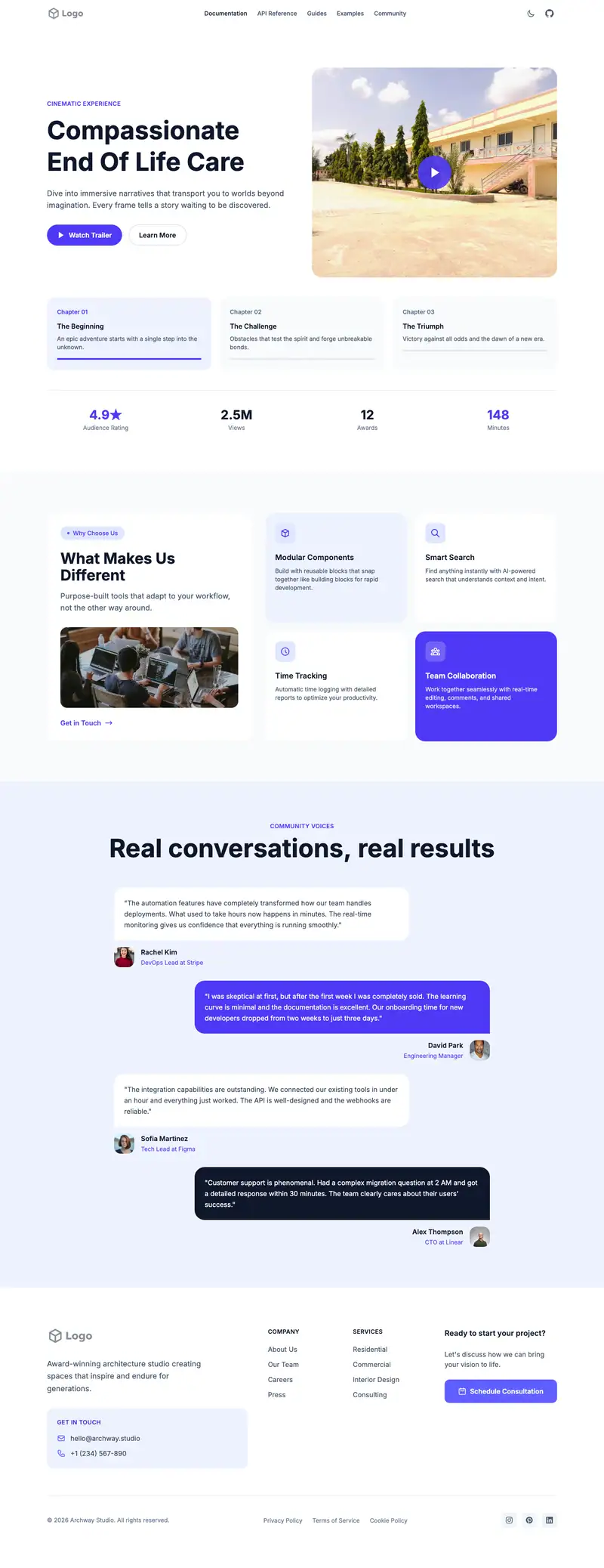 Hospice Care website template preview