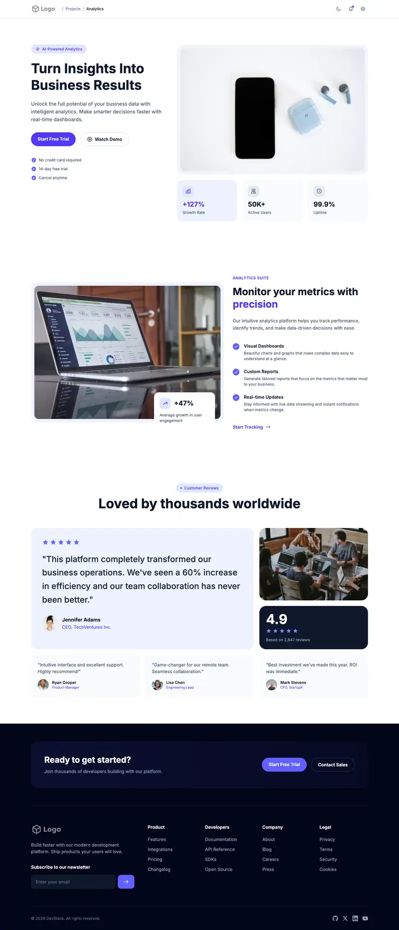 Minimal Clean website template preview
