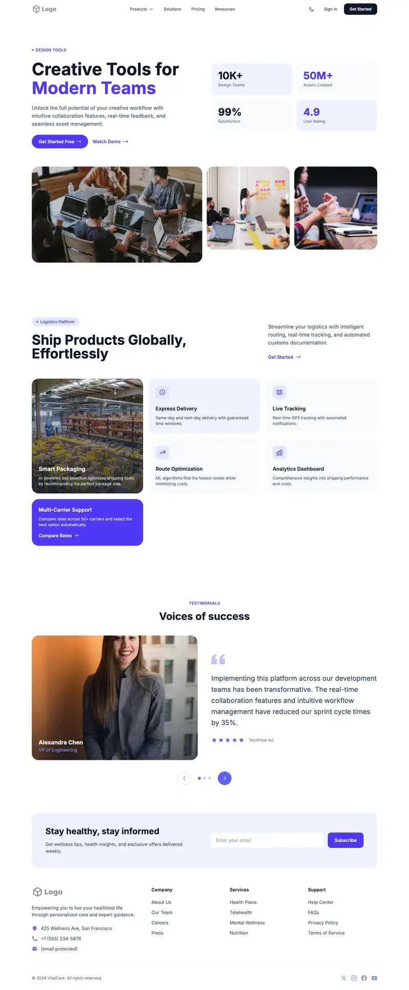 Sales Crm Platform website template preview
