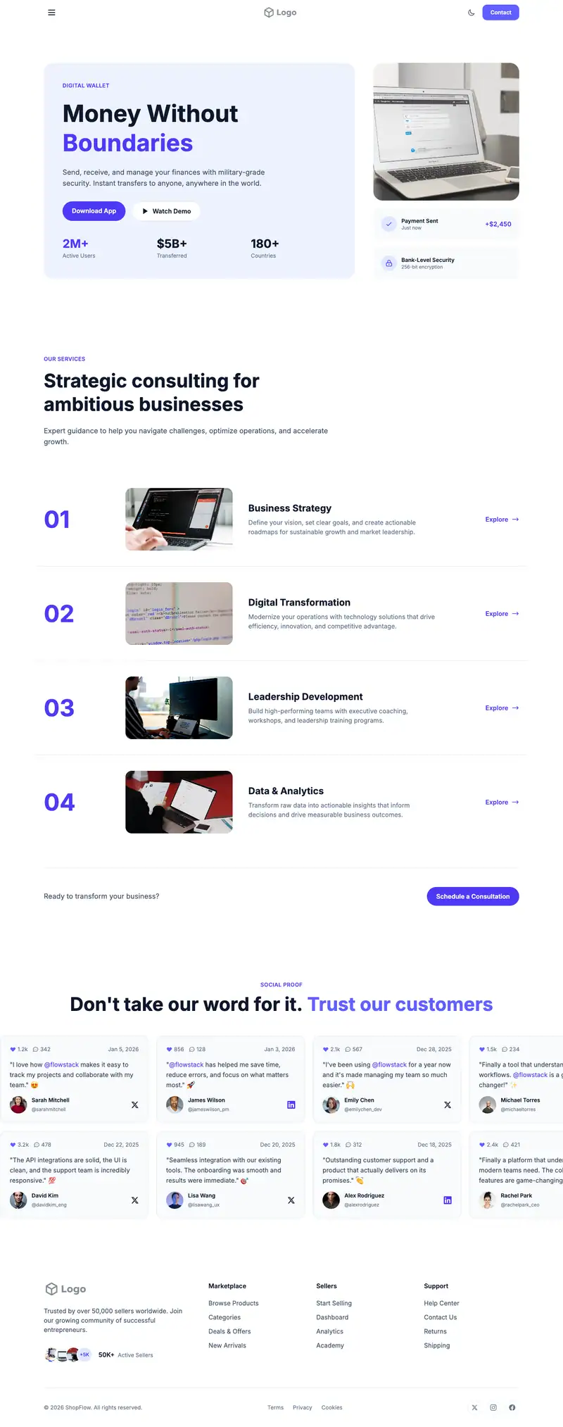 Email Automation Platform website template preview