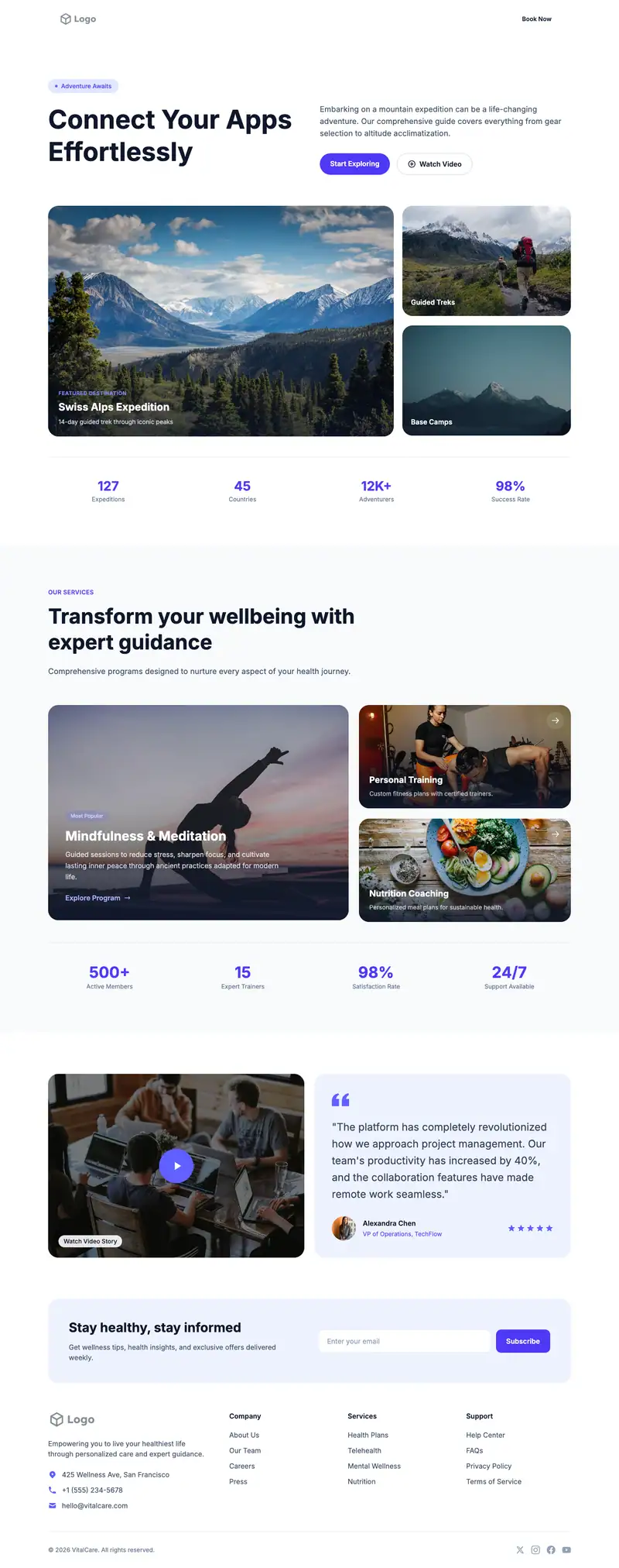 Zapier Style Integration website template preview