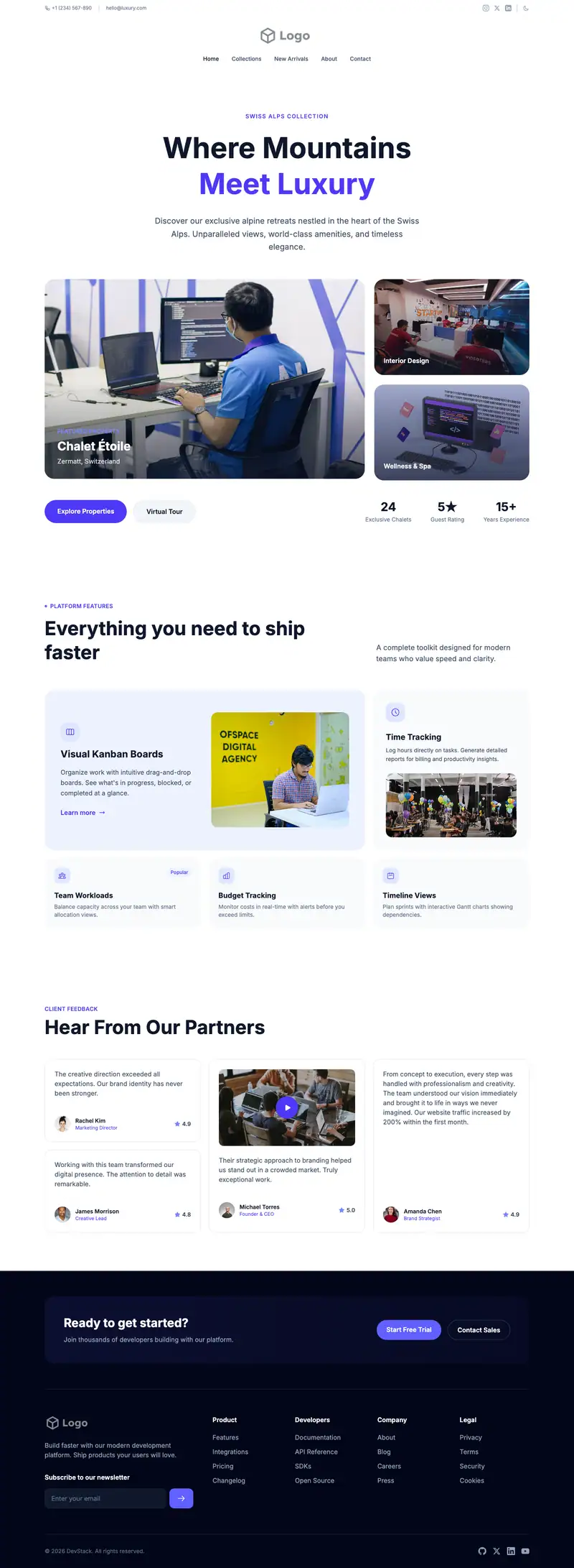 Vpn Service website template preview