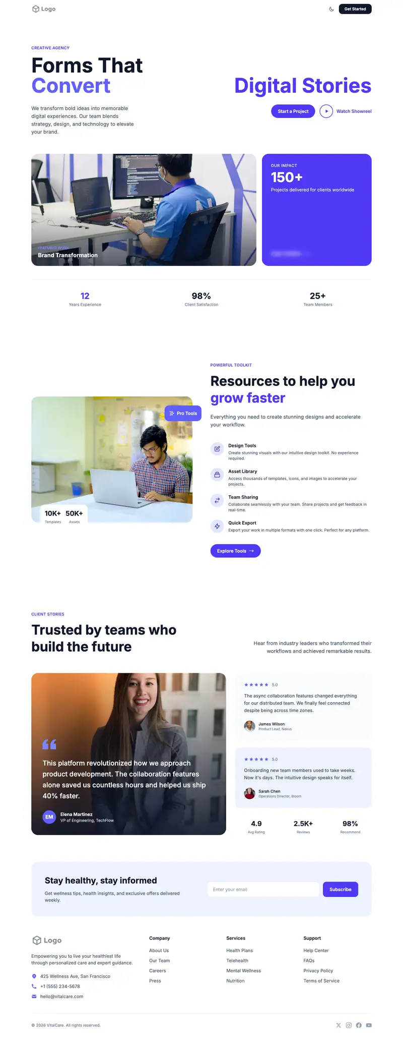 Form Builder website template preview