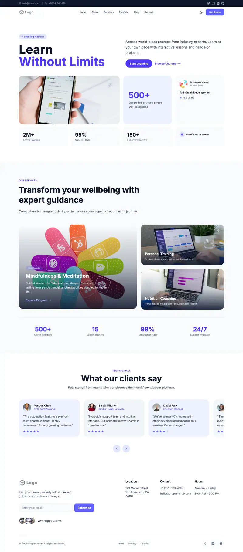 Shopify Alternative website template preview