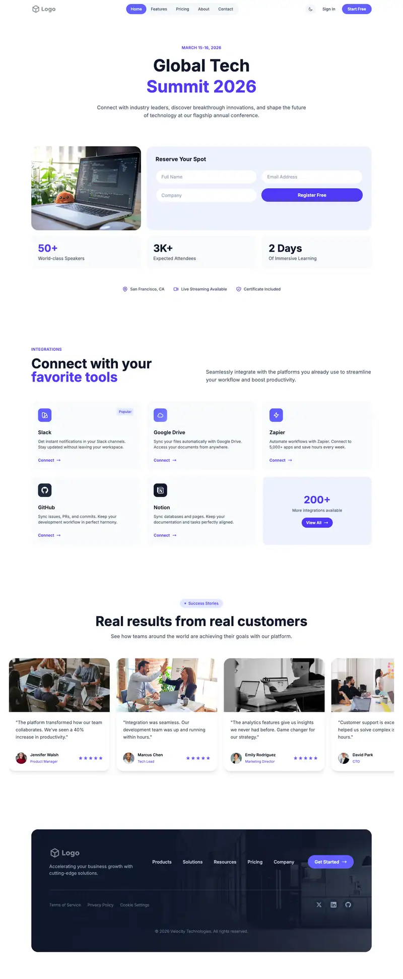 Inventory Management website template preview