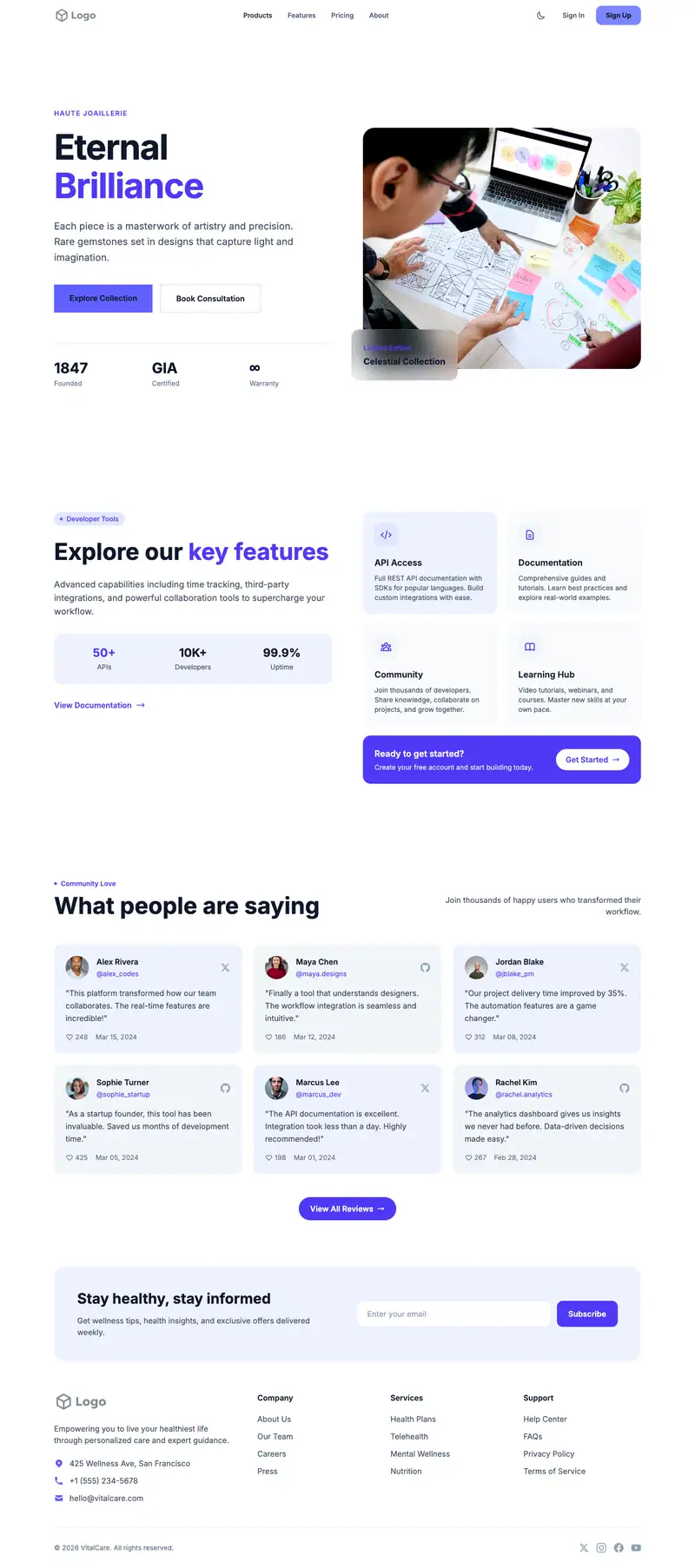 Design Collaboration Tool website template preview