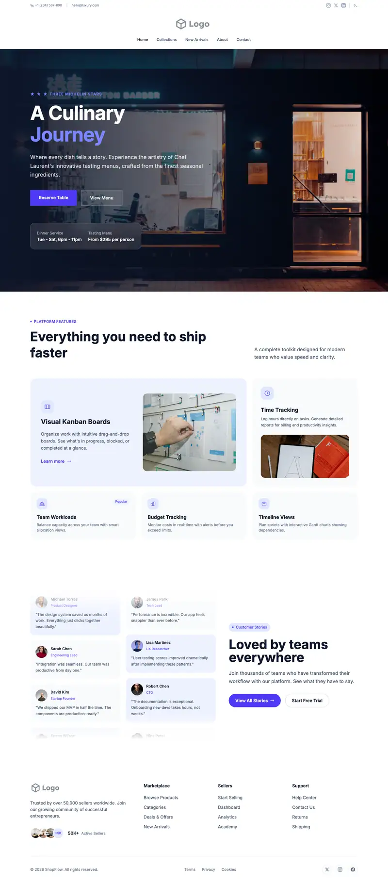 App Store Landing website template preview