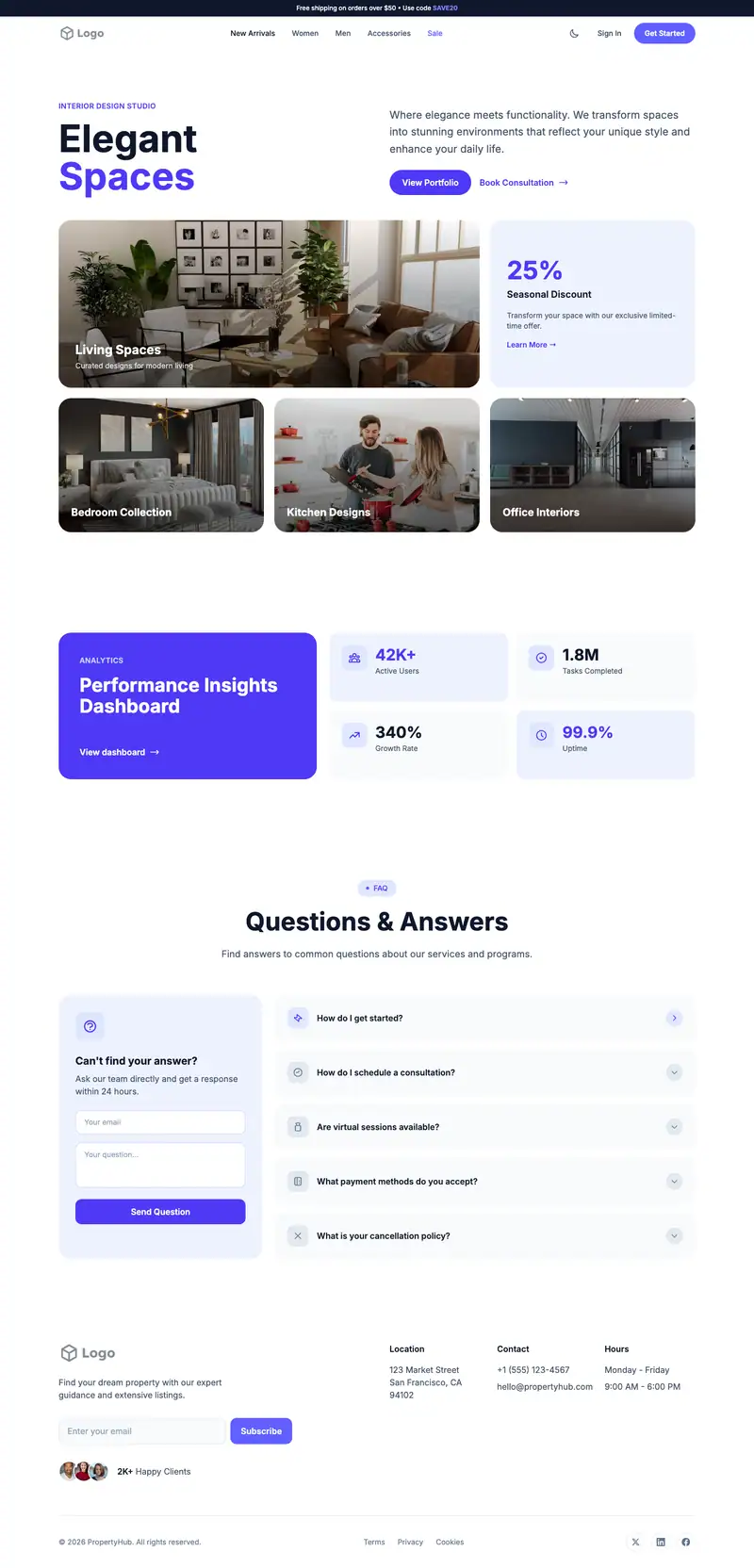 Futuretools Style website template preview