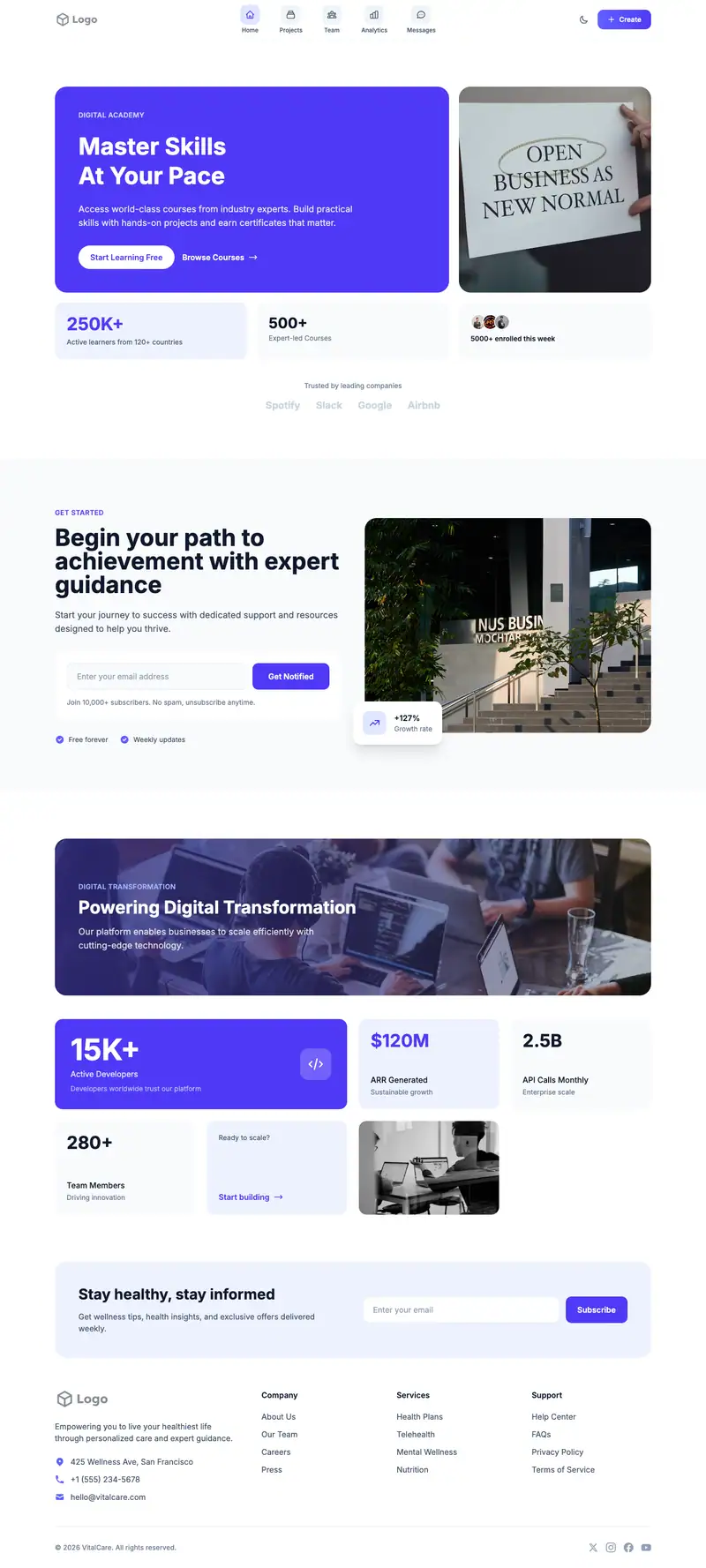 Nft Platform website template preview