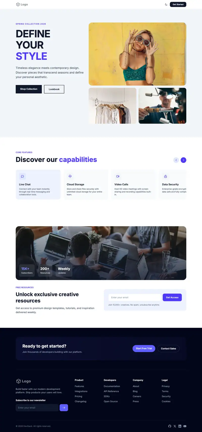 Token Launch Page website template preview