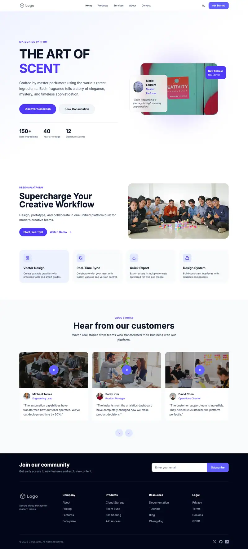 Dev Agency Landing website template preview