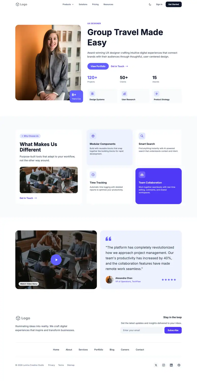 Charter Bus Company website template preview